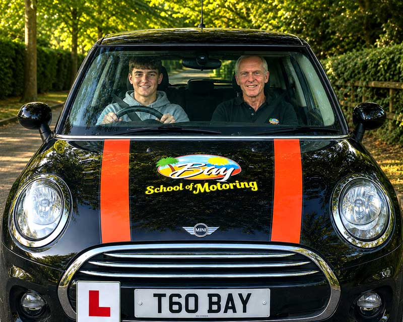 Bay School of Motoring Student and Instructor on driving lesson